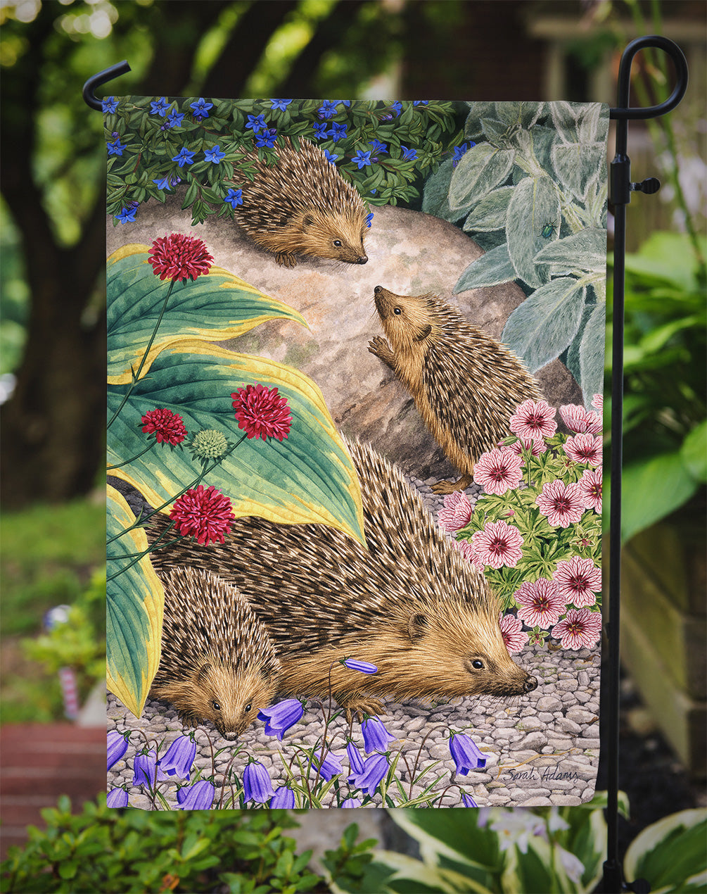 Hedgehogs Flag Garden Size ASA2072GF.