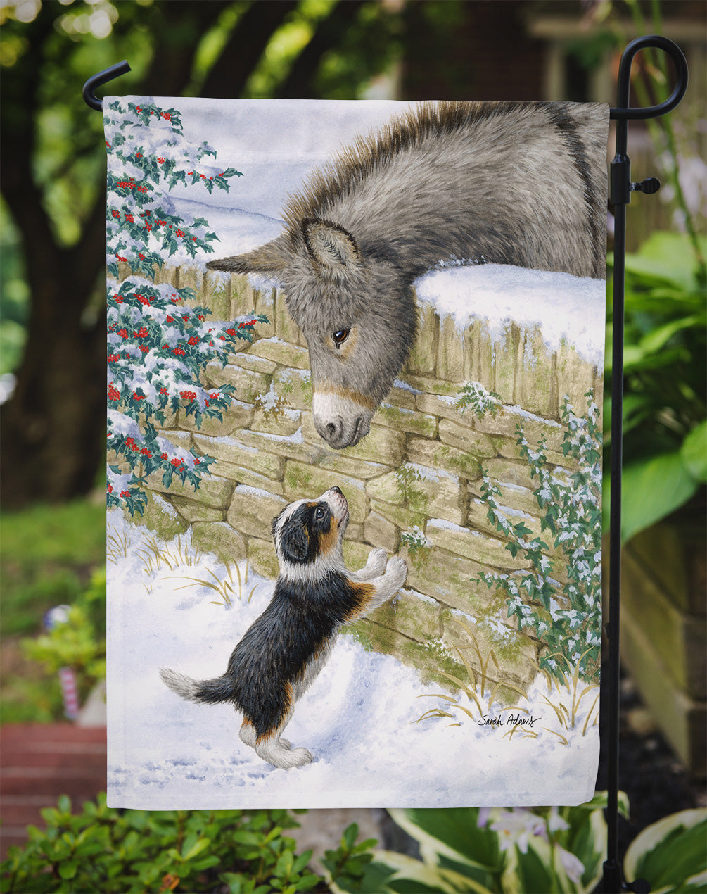 Pup & Donkey Flag Garden Size ASA2073GF.