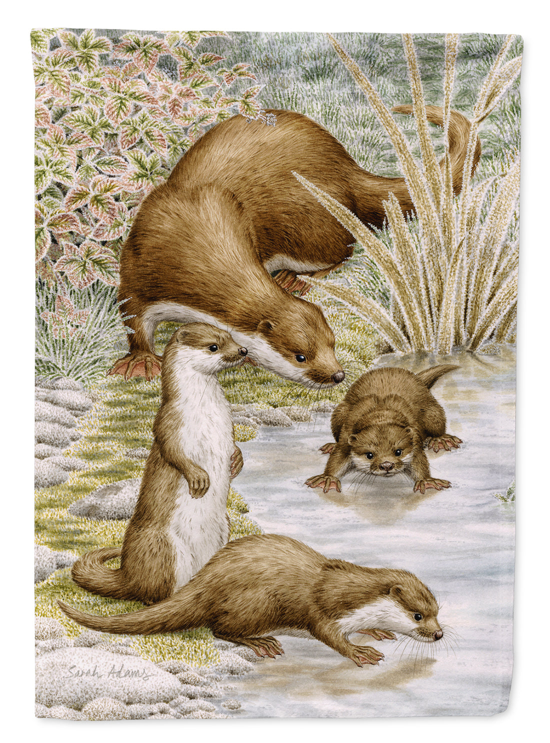 Otter Family Flag Garden Size ASA2075GF.