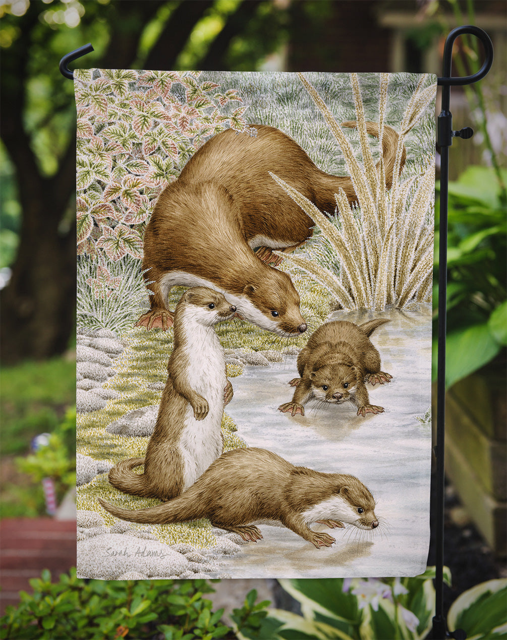 Otter Family Flag Garden Size ASA2075GF.