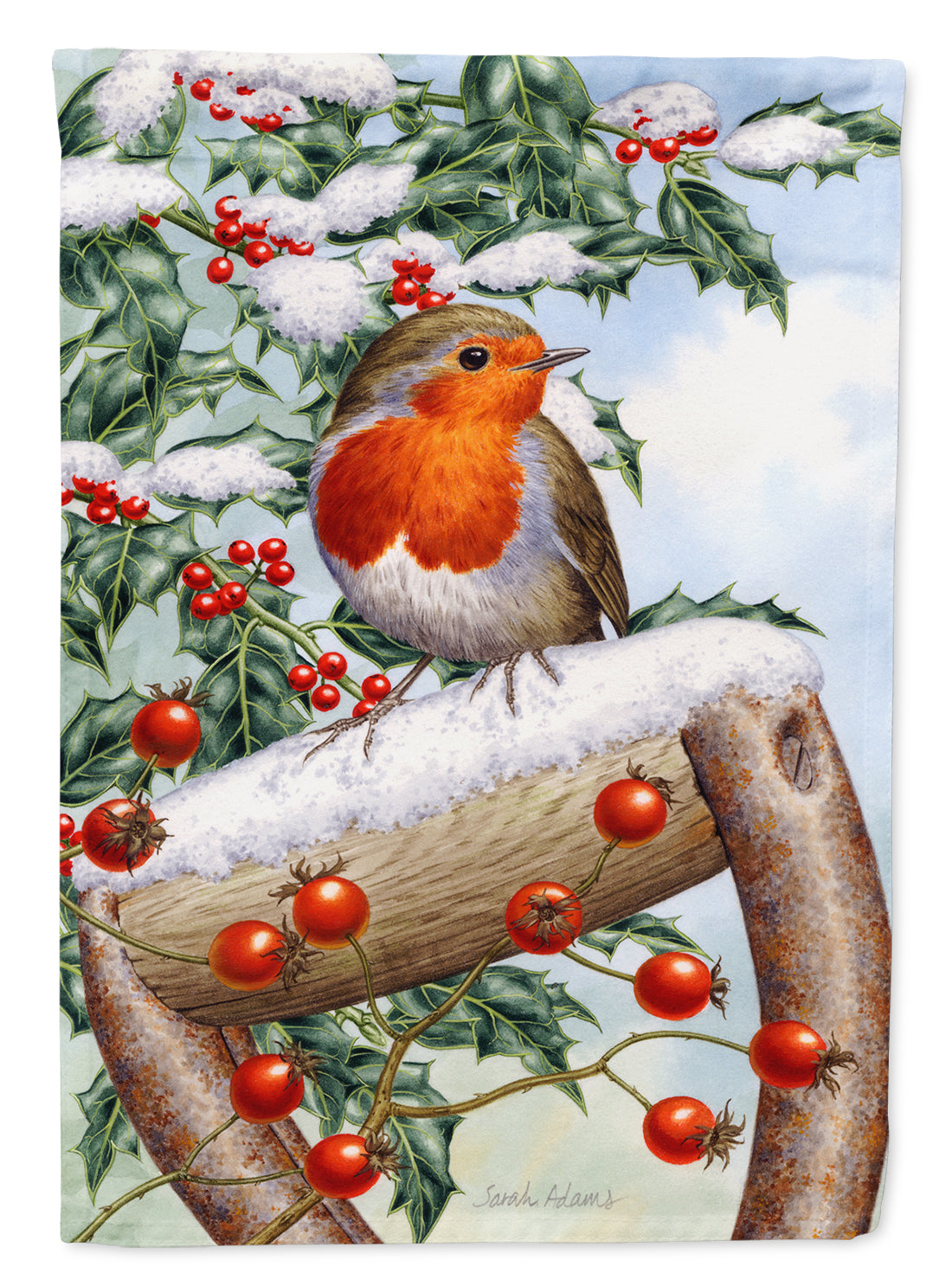 European Garden Robin Flag Garden Size ASA2077GF.