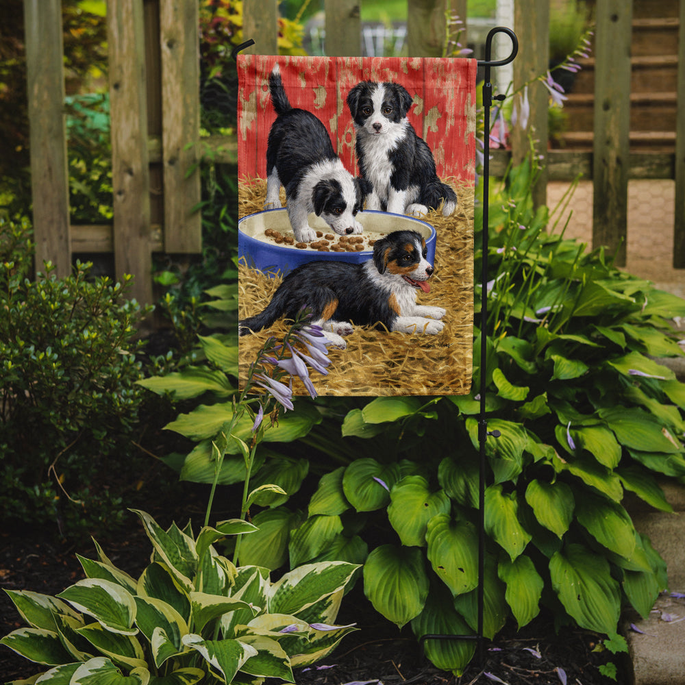 Border Collie Pups Flag Garden Size ASA2079GF.