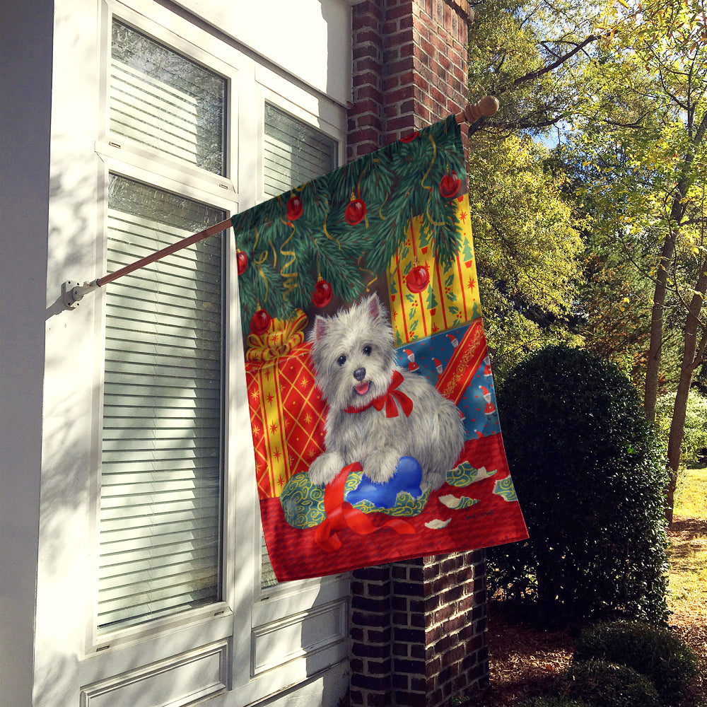 Westie Christmas Packages Flag Canvas House Size ASA2080CHF  the-store.com.