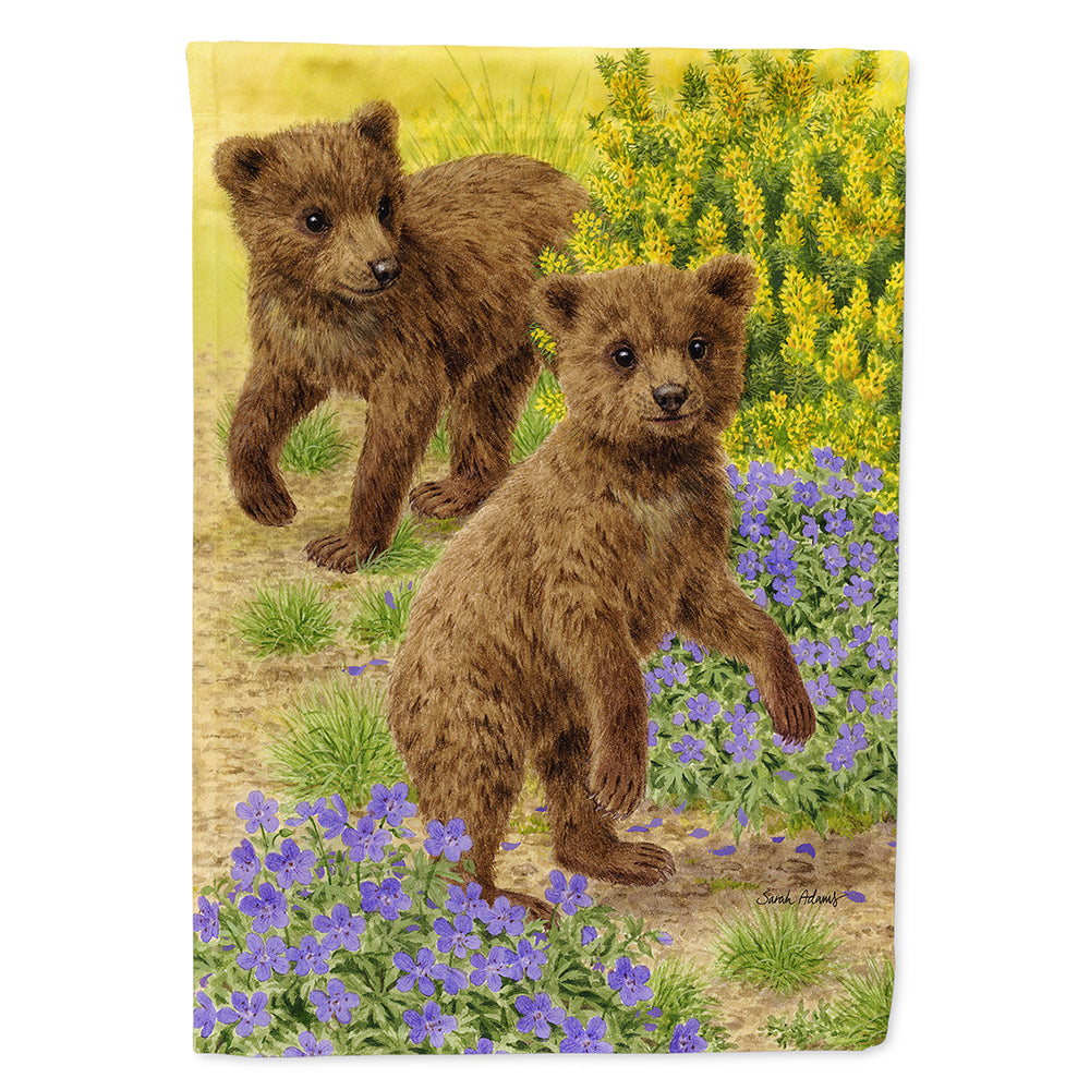 Bear Cubs Flag Canvas House Size ASA2085CHF  the-store.com.