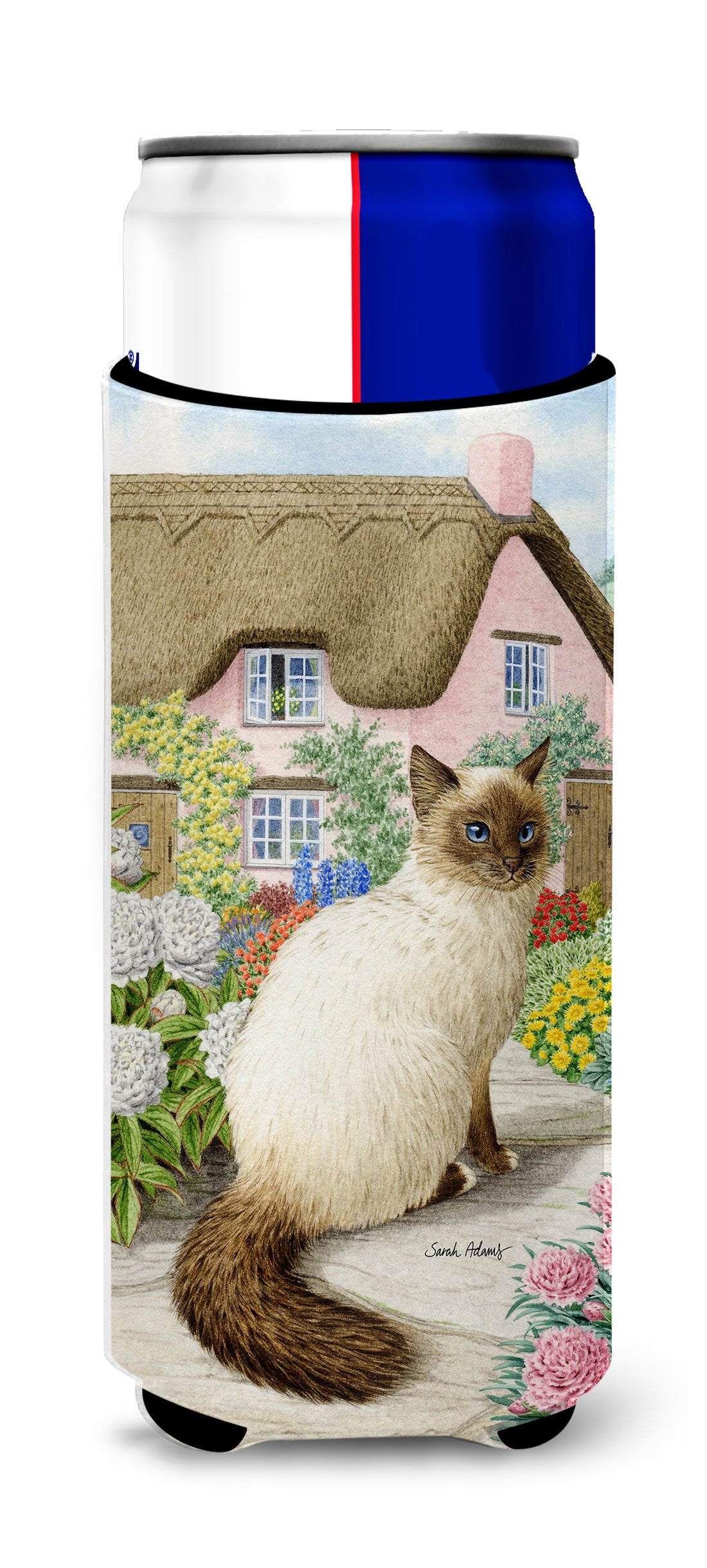 Birman Cat and Cottage Ultra Beverage Insulators for slim cans ASA2086MUK  the-store.com.