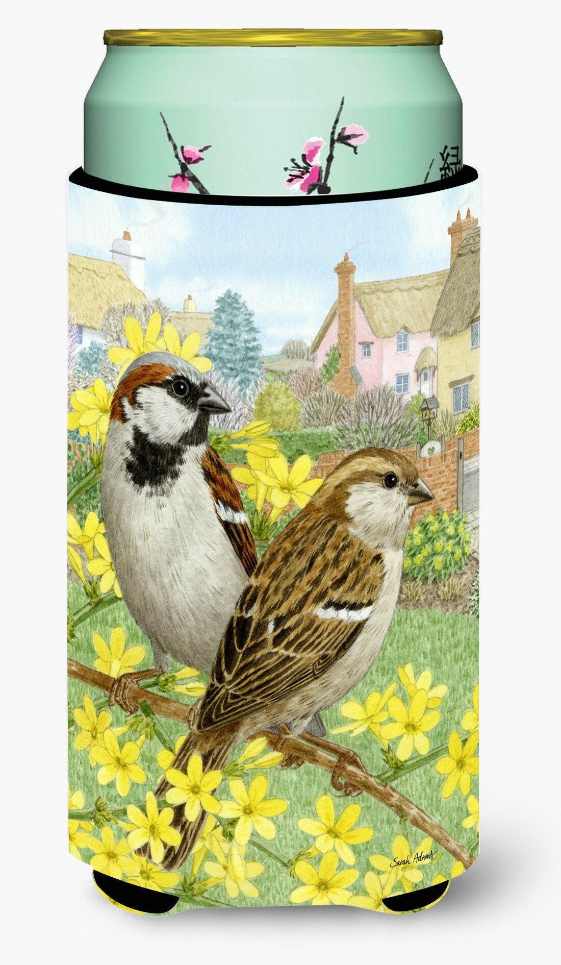 House Sparrows Tall Boy Beverage Insulator Hugger ASA2091TBC by Caroline&#39;s Treasures