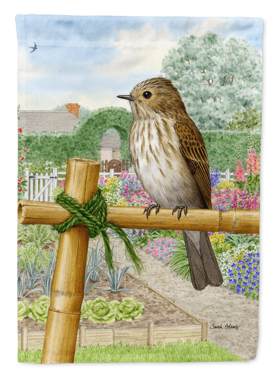 Spotted Flycatcher Flag Garden Size ASA2100GF.