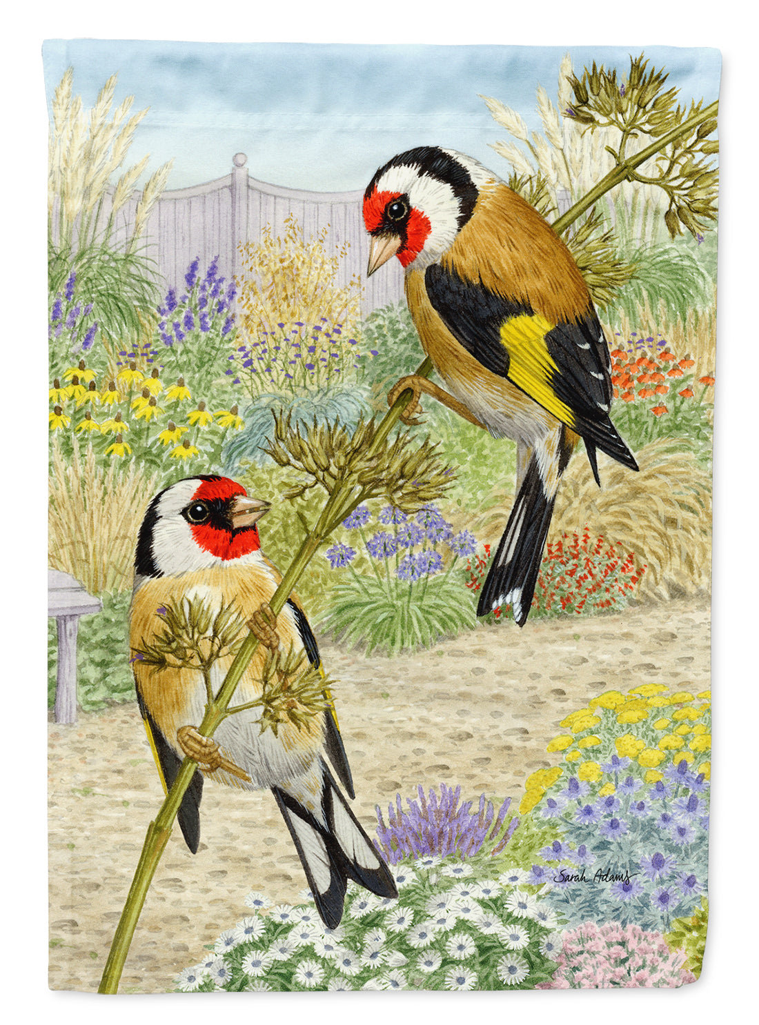 European Goldfinches Flag Garden Size ASA2103GF.