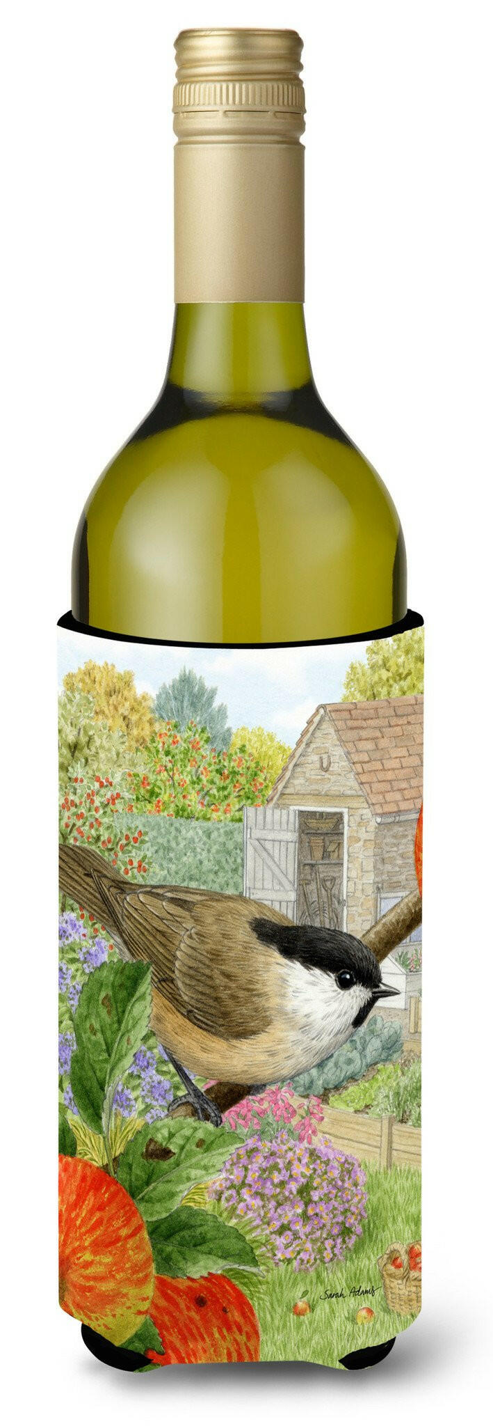 Coal Tits Wine Bottle Beverage Insulator Hugger ASA2111LITERK by Caroline's Treasures