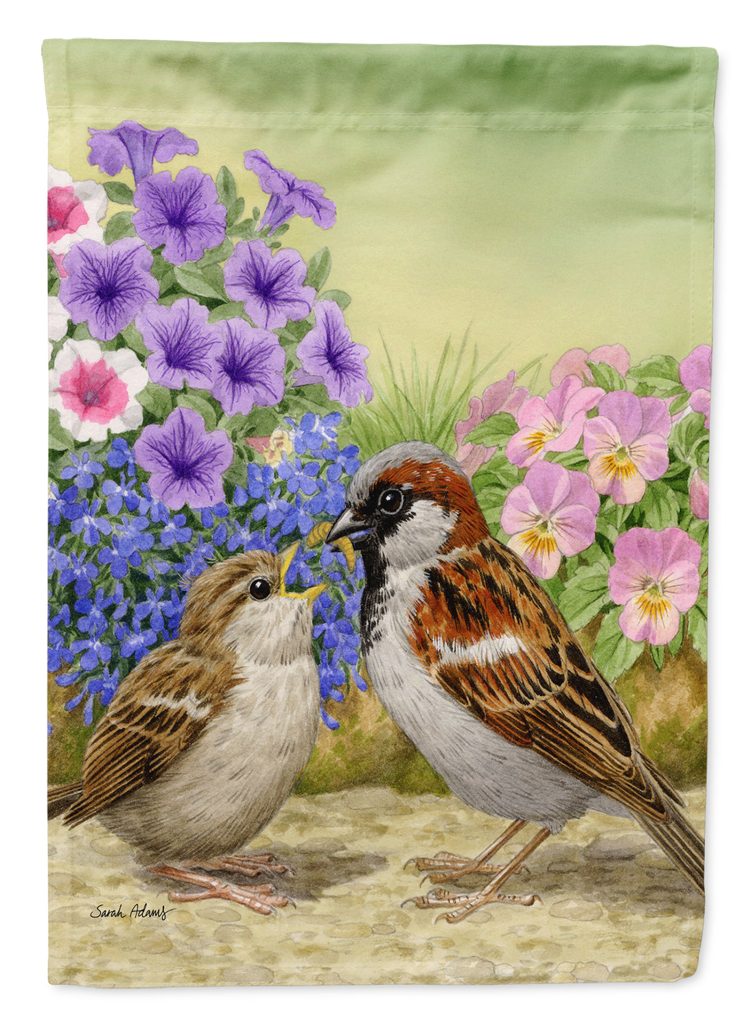 House Sparrows Flag Garden Size ASA2112GF.