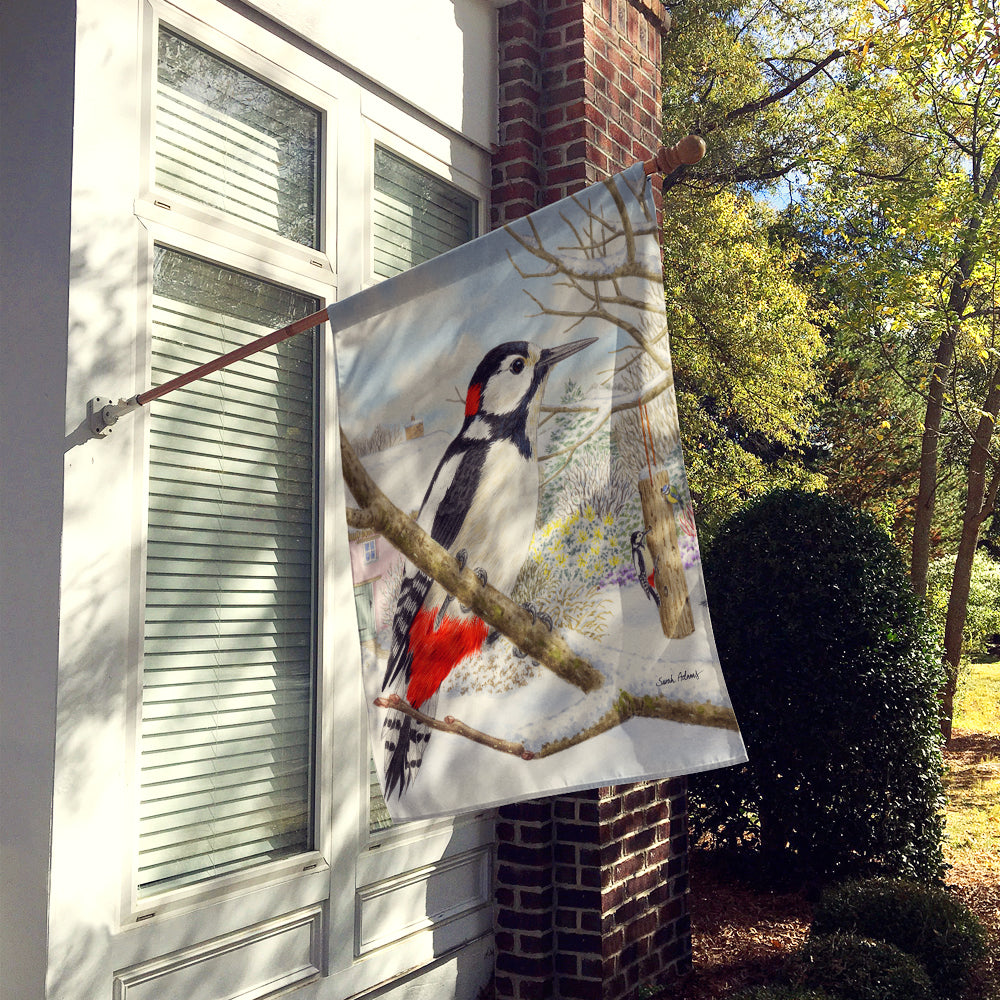 Spotted Woodpecker Flag Canvas House Size ASA2113CHF  the-store.com.