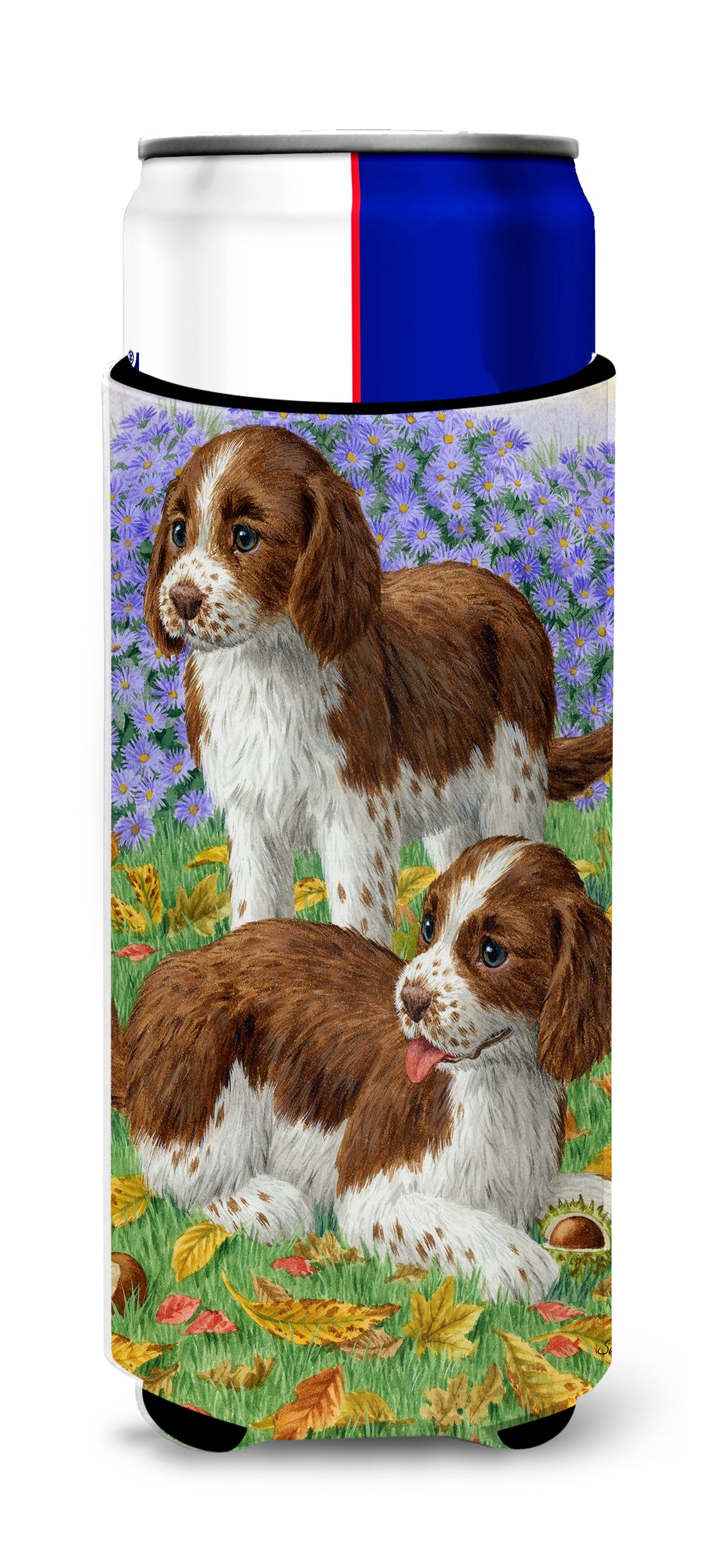 Welsh Springer Spaniel Pups Ultra Beverage Insulators for slim cans ASA2116MUK  the-store.com.