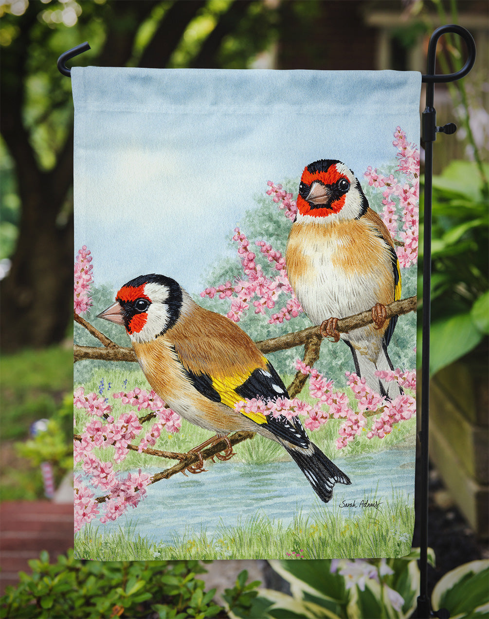 European Goldfinches Flag Garden Size ASA2119GF.