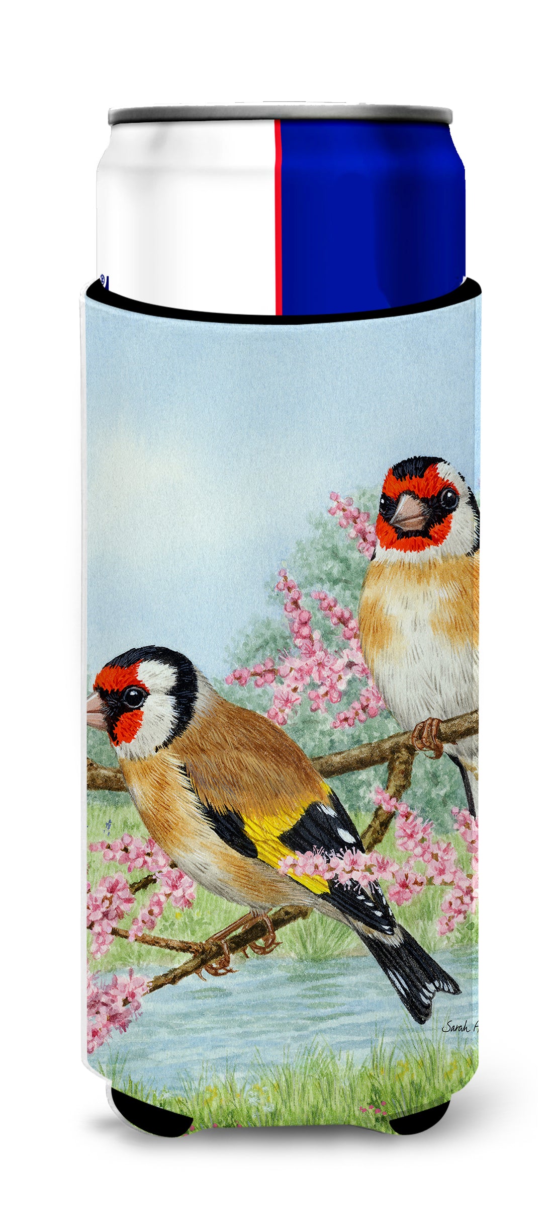 European Goldfinches Ultra Beverage Insulators for slim cans ASA2119MUK  the-store.com.