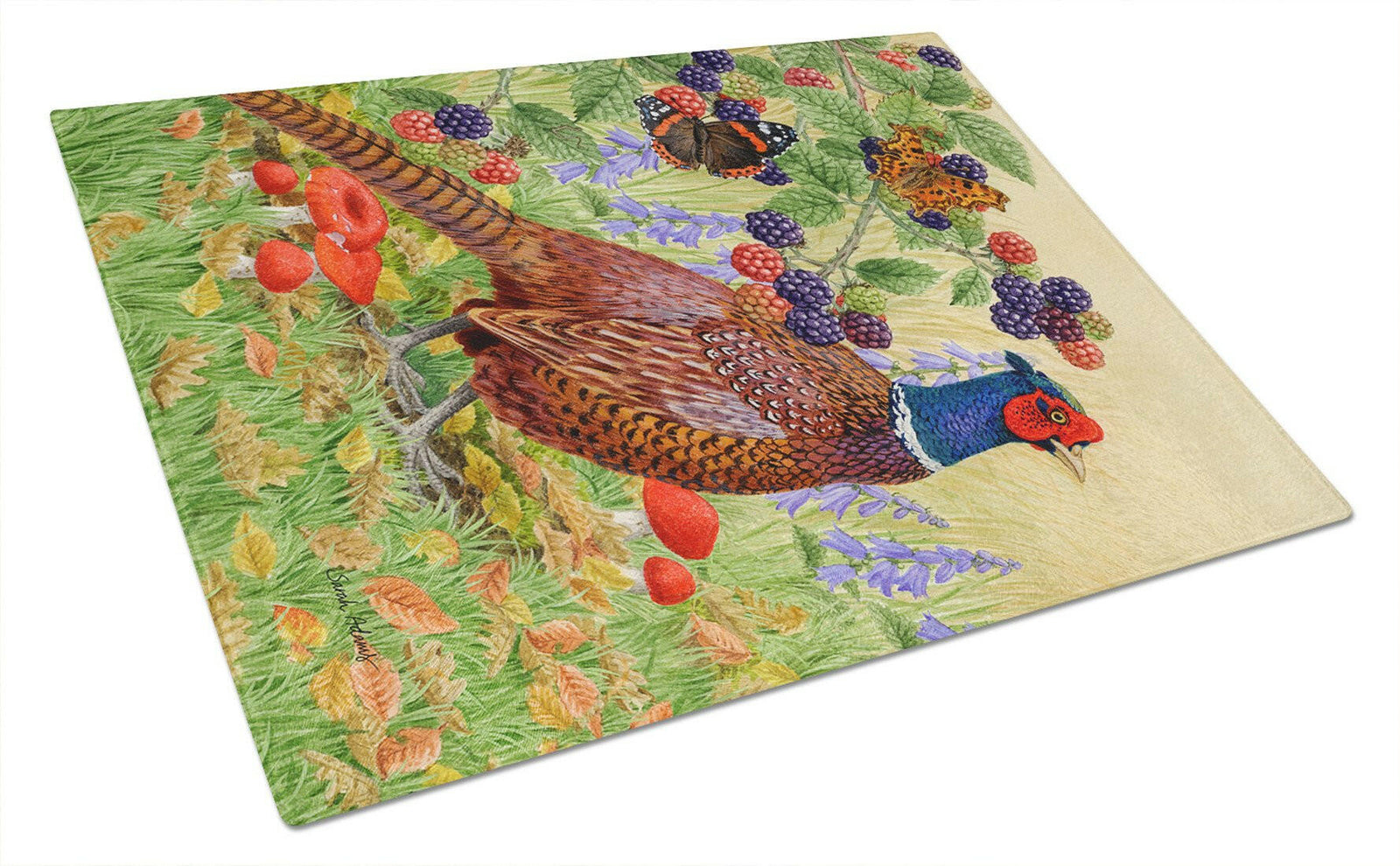 Pheasant Glass Cutting Board Large ASA2121LCB by Caroline's Treasures