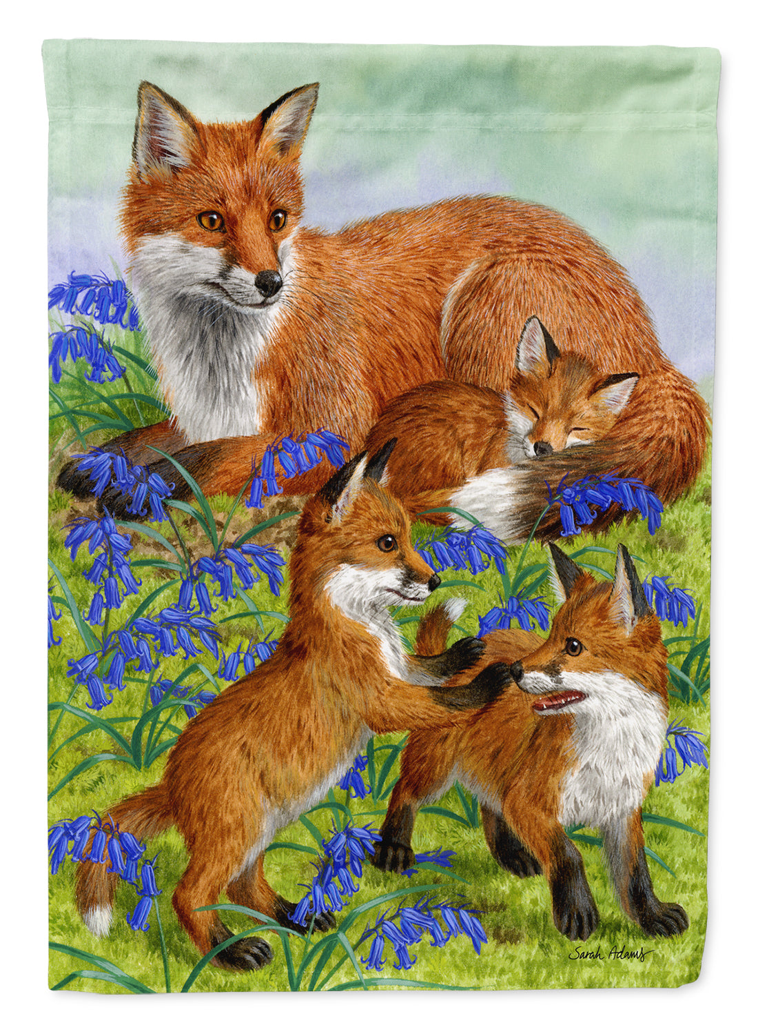 Fox Family Flag Canvas House Size ASA2123CHF  the-store.com.