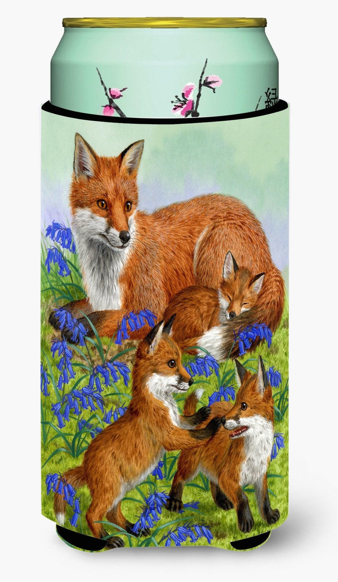 Fox Family Tall Boy Beverage Insulator Hugger ASA2123TBC by Caroline&#39;s Treasures