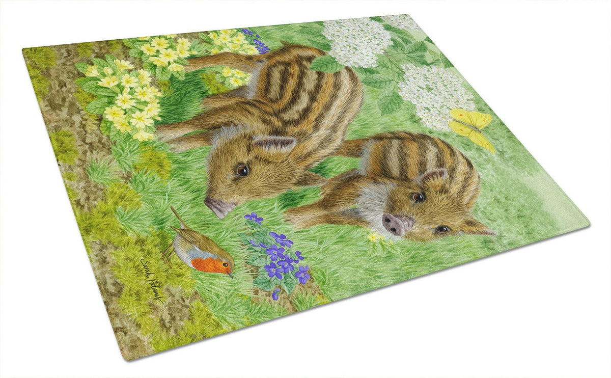 Wild Boar Glass Cutting Board Large ASA2124LCB by Caroline&#39;s Treasures