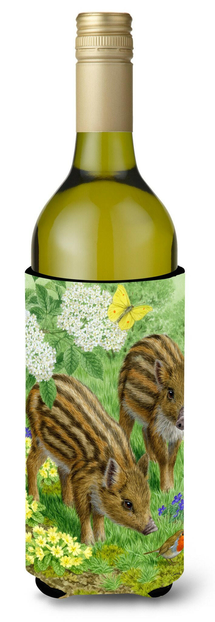 Wild Boar Wine Bottle Beverage Insulator Hugger ASA2124LITERK by Caroline's Treasures