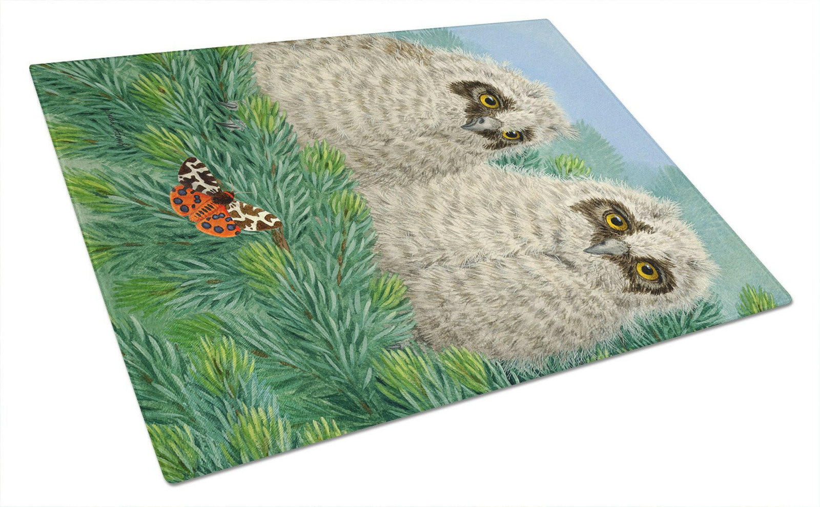 Owlets Glass Cutting Board Large ASA2126LCB by Caroline's Treasures