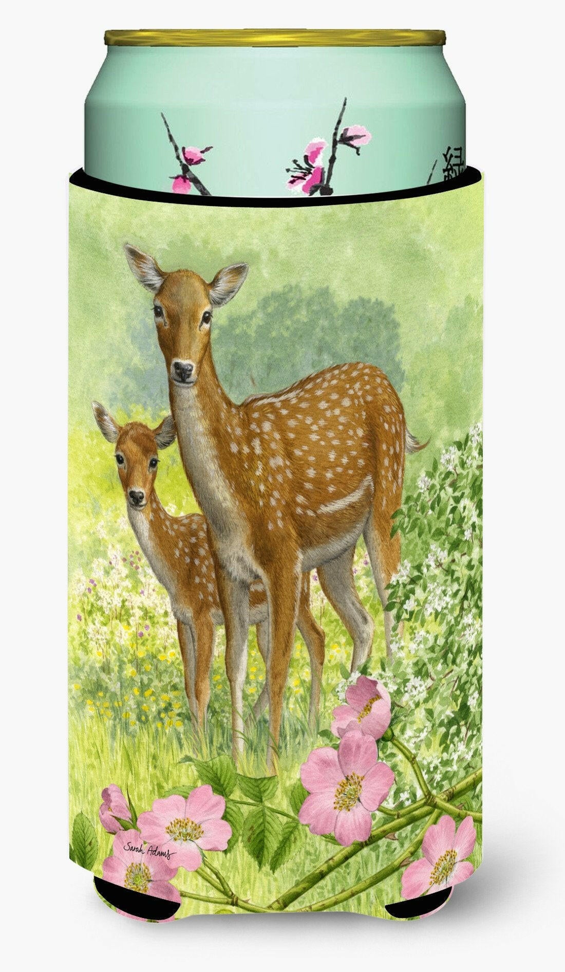 Fallow Deer &amp; Calf Tall Boy Beverage Insulator Hugger ASA2130TBC by Caroline&#39;s Treasures