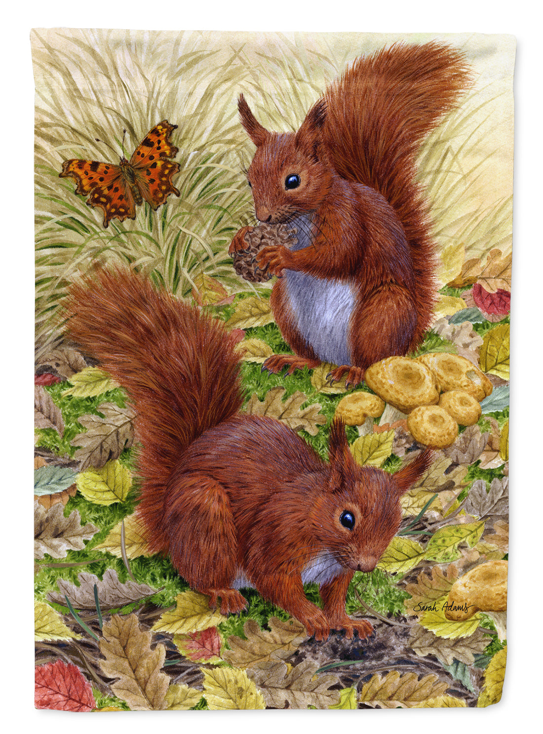 Red Squirrels Flag Garden Size ASA2133GF.