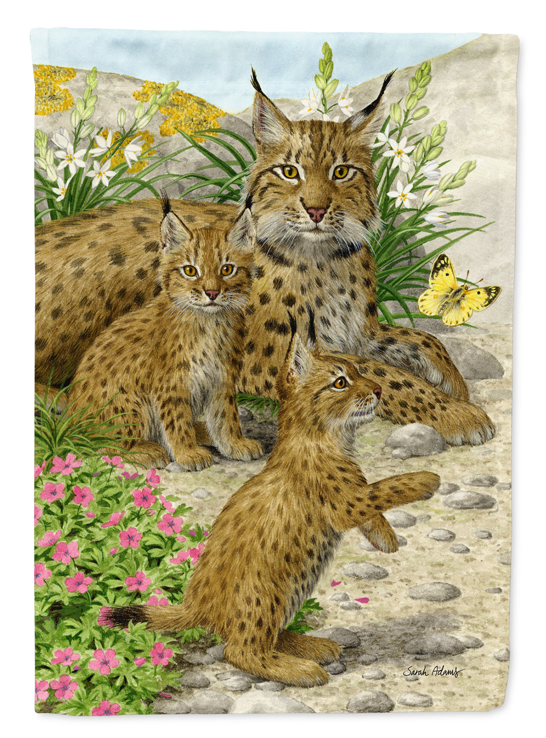 Lynx &amp; Cubs Flag Garden Size ASA2134GF.