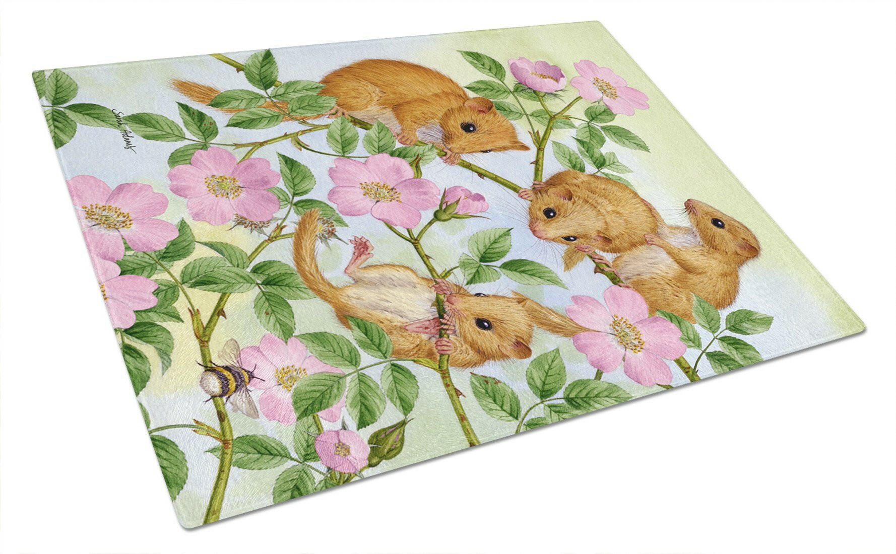 Dormice Dormouse Glass Cutting Board Large ASA2136LCB by Caroline's Treasures