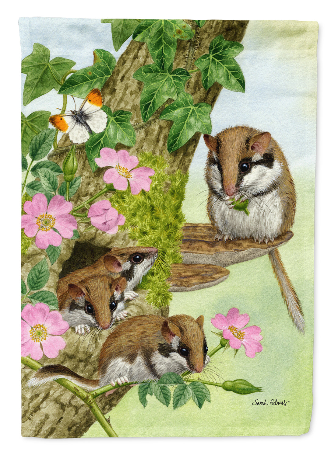 Dormice Dormouse Flag Garden Size ASA2139GF.