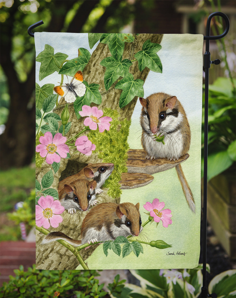 Dormice Dormouse Flag Garden Size ASA2139GF.