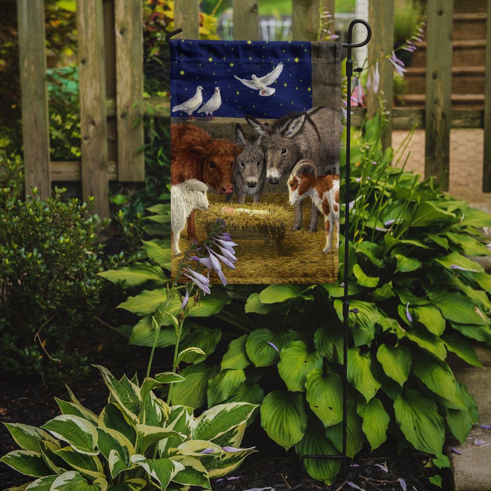 Nativity Scene with just animals Flag Garden Size ASA2143GF.