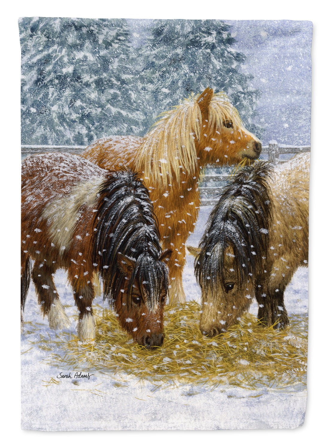 Shetland Ponies Flag Canvas House Size ASA2146CHF  the-store.com.