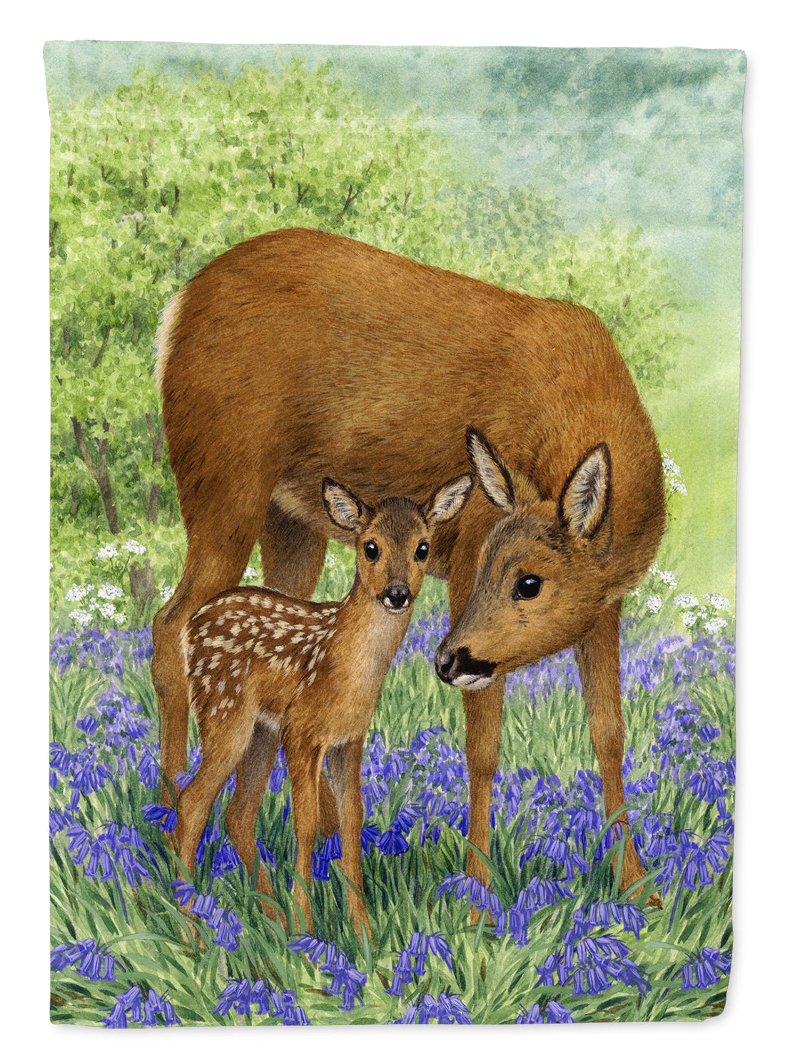 Deer &amp; Fawn Flag Garden Size ASA2151GF.