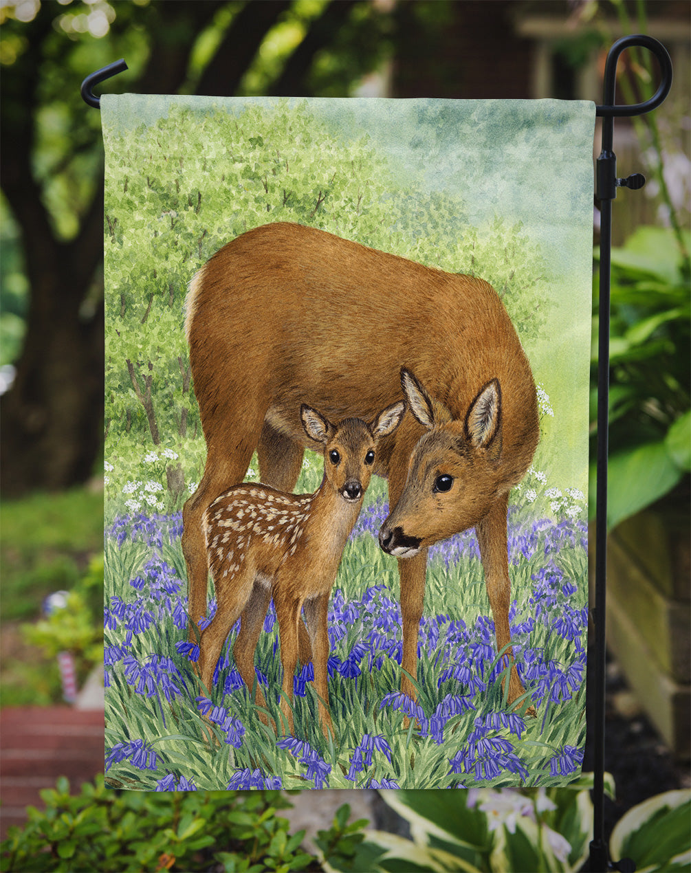 Deer & Fawn Flag Garden Size ASA2151GF.