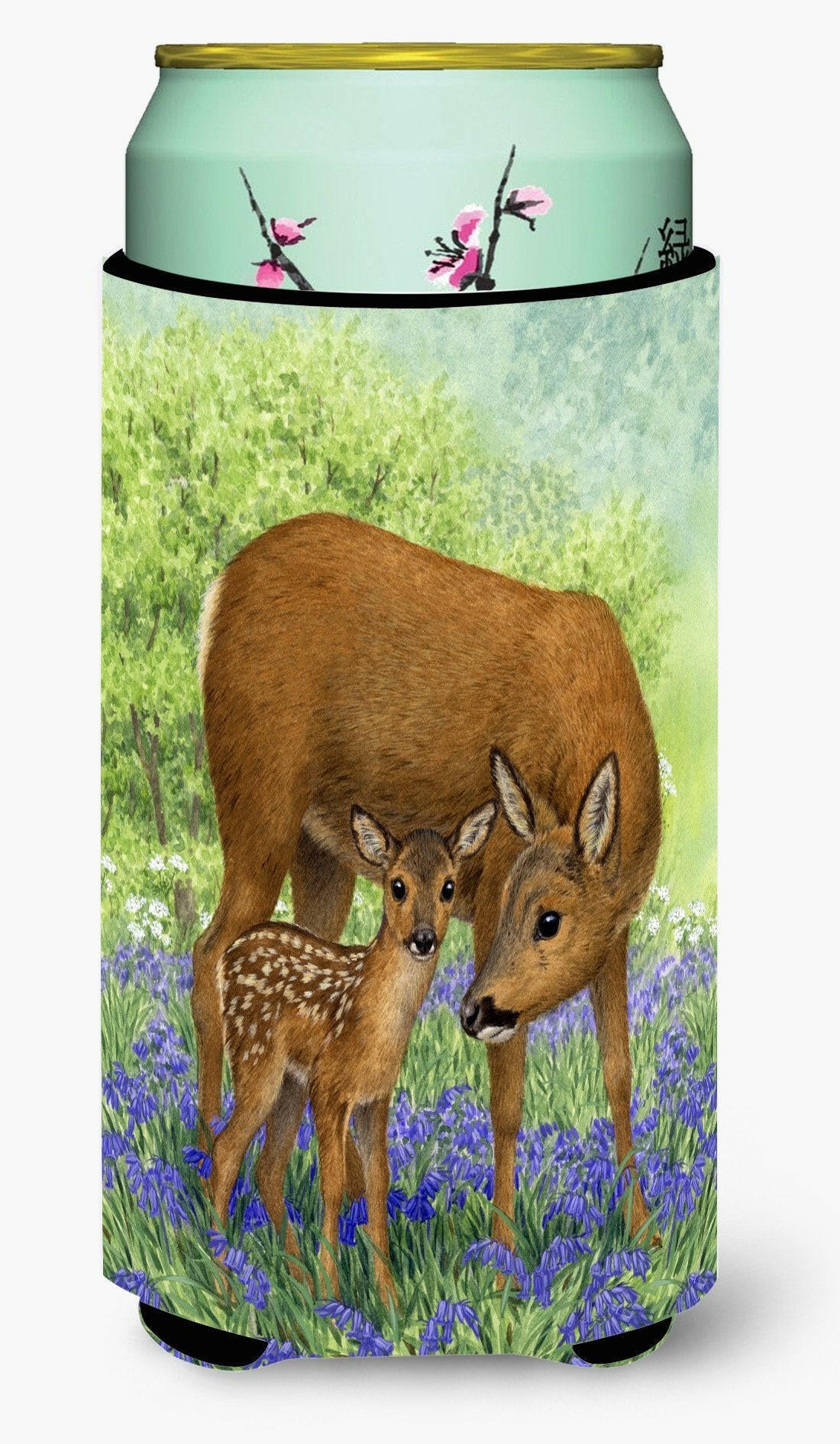 Deer & Fawn Tall Boy Beverage Insulator Hugger ASA2151TBC by Caroline's Treasures