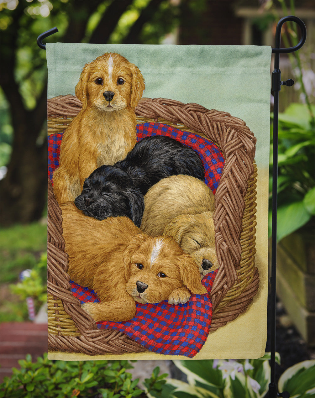 Puppies Flag Garden Size ASA2155GF.