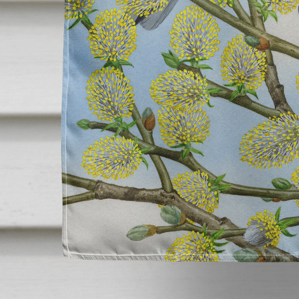 Eurasian Blue Tit on a branch Flag Canvas House Size ASA2156CHF  the-store.com.