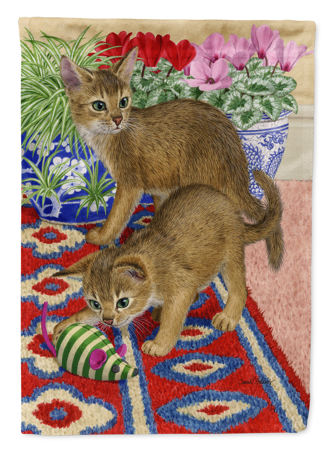 Abyssinian Kitten Flag Garden Size ASA2164GF.