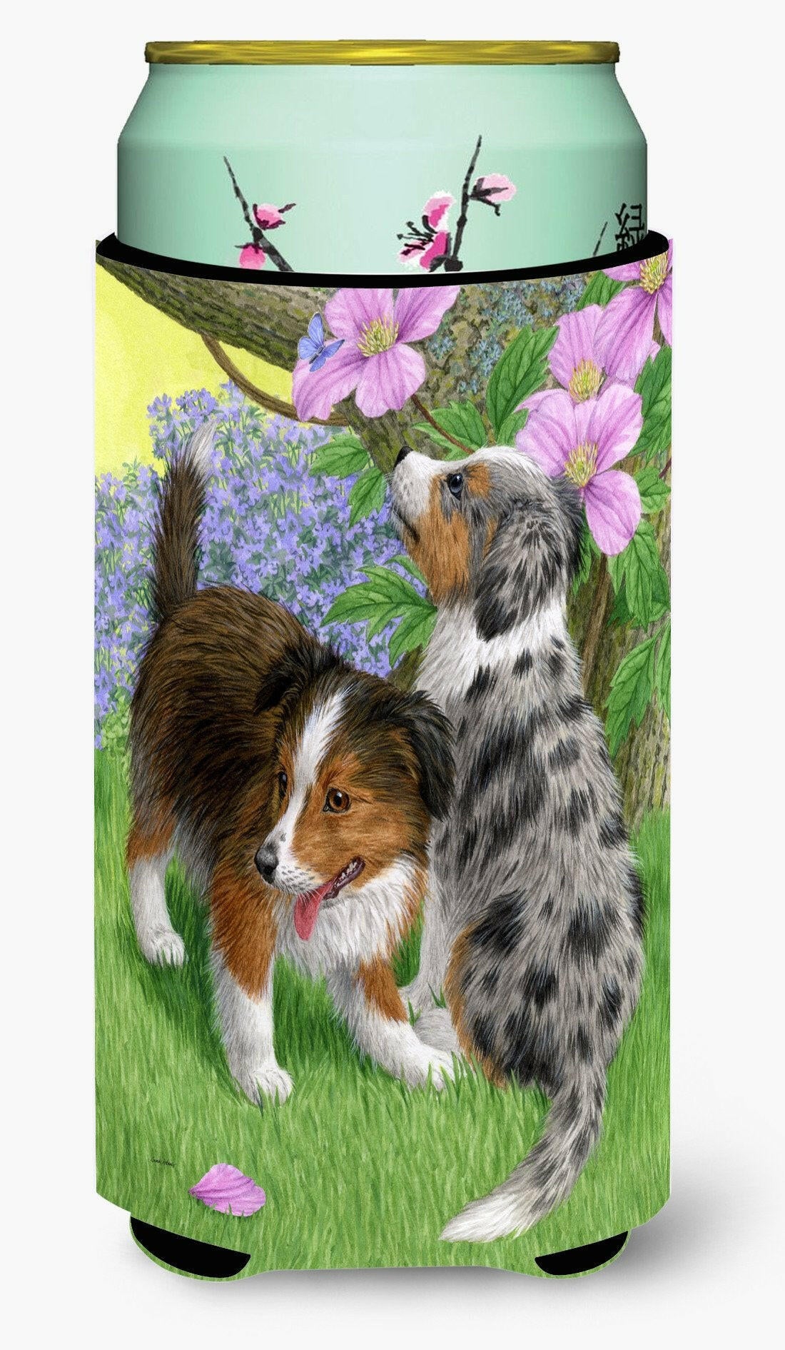 Sheltie Puppies Tall Boy Beverage Insulator Hugger ASA2166TBC by Caroline's Treasures