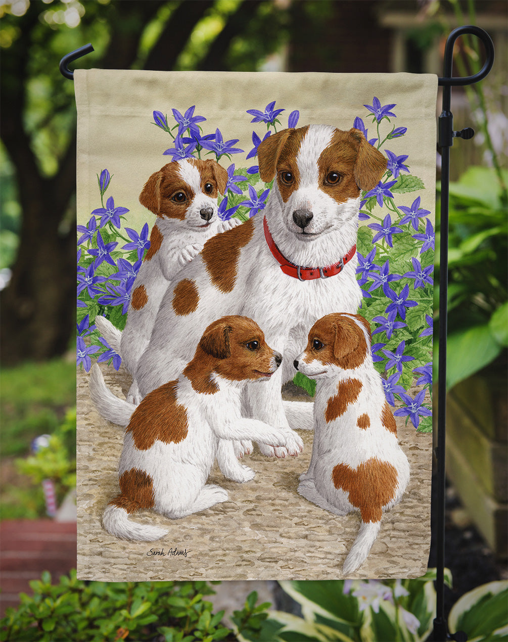 Jack Russell Terriers Flag Garden Size ASA2167GF.