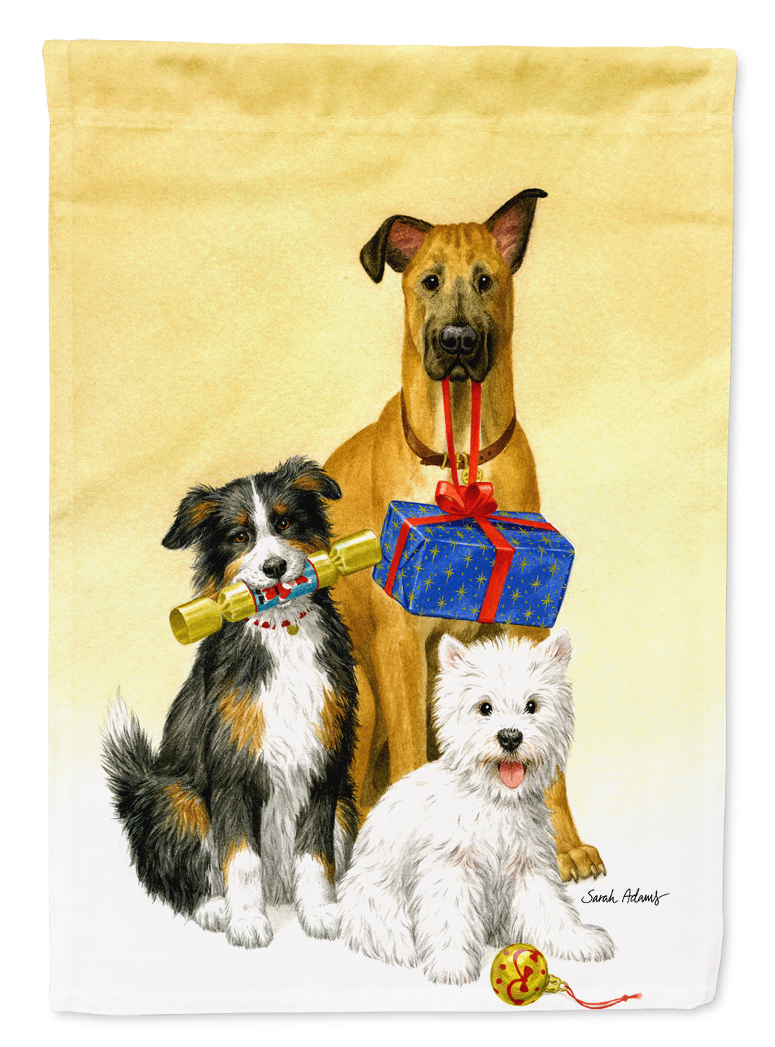 Westie, German Shepherd and Aussie Flag Garden Size ASA2168GF.