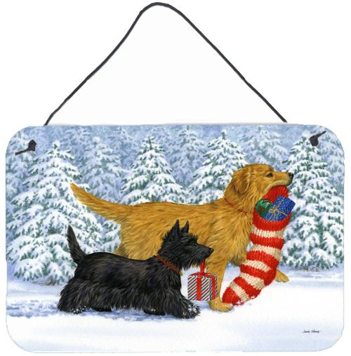 Golden Retriever Keep Up There, Scottie! Wall or Door Hanging Prints ASA2171DS812 by Caroline's Treasures