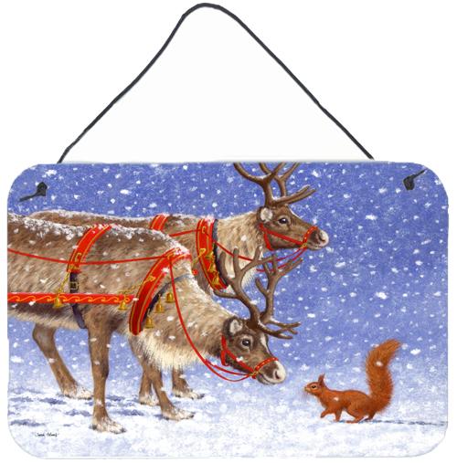 Reindeer & Squirrel Wall or Door Hanging Prints ASA2173DS812 by Caroline's Treasures