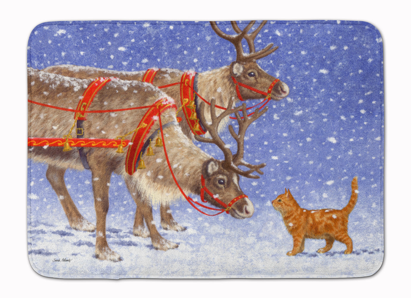 Reindeer & Cat Machine Washable Memory Foam Mat ASA2174RUG - the-store.com