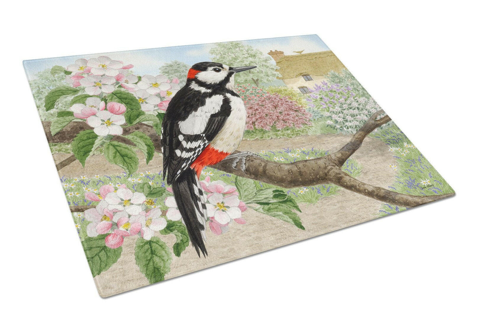 Woodpecker Glass Cutting Board Large ASA2175LCB by Caroline's Treasures