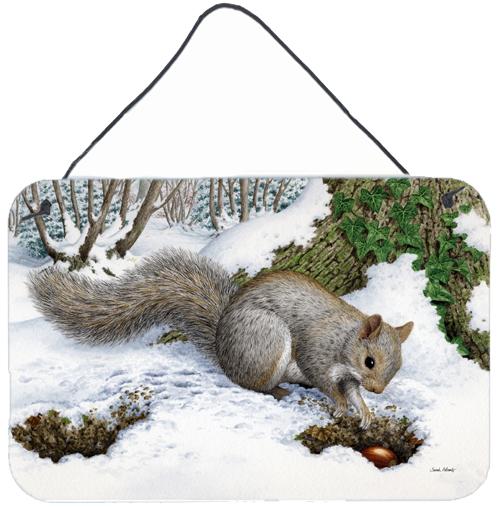 Grey Squirrel Wall or Door Hanging Prints ASA2180DS812 by Caroline's Treasures