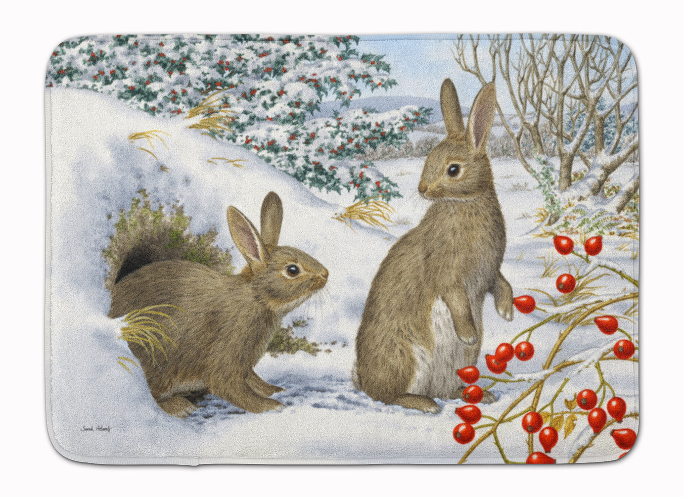 Winter Rabbits Machine Washable Memory Foam Mat ASA2181RUG - the-store.com