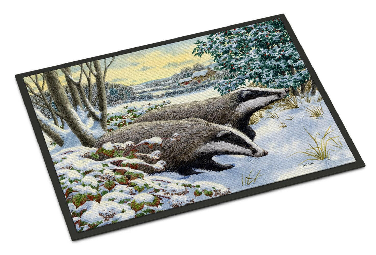 Winter Badgers Indoor or Outdoor Mat 18x27 ASA2183MAT - the-store.com