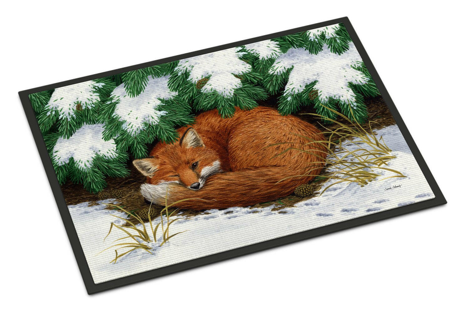 Naptime Fox Indoor or Outdoor Mat 18x27 ASA2185MAT - the-store.com