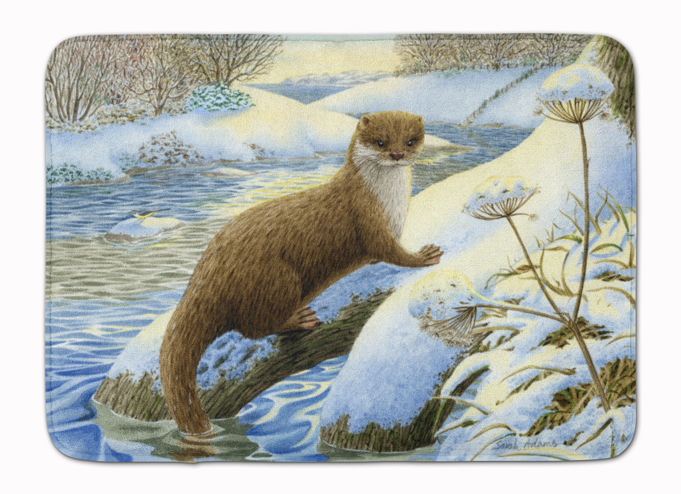 Winter Otter Machine Washable Memory Foam Mat ASA2187RUG - the-store.com